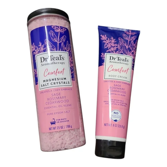 Dr. Teal's Comfort Body Cream and Salt Crystals Set - Picture 2 of 4